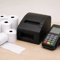 رول فیش پرینتر ۸ سانتی + رول دستگاه کارتخوان
