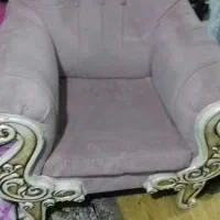 مبل 7 نفره راحتی چوب وپارچه|مبلمان خانگی و میز عسلی|تهران, امیر بهادر|دیوار