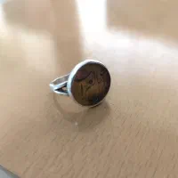 انگشتر نقره عقیق خطی