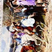 تابلو فرش دستبافت بدرقه عروس