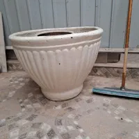 تعدای گلدان سفالی وپلاستیک بزرگ