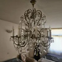لوستر برنجی با کریستال درجه یک