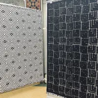 فرش ماشینی اسپرت فاتنتزی رنگ مشکی طرح سه بعدی