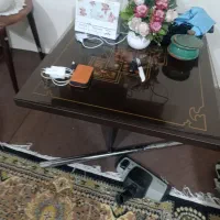 مبل قهوه ای به همراه میز|مبلمان خانگی و میز عسلی|رشت, سلیمانداراب|دیوار