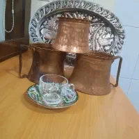 دیس مسی قدیمی قلم زنی معاصر|کلکسیون اشیاء عتیقه|نجف‌آباد, فرخی|دیوار