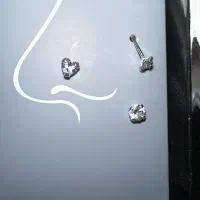 پیرسینگ بینی نقره اصل نگین حلقه ای قلابی سوزنی ال|جواهرات|رشت, بازار|دیوار