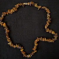 گردنبند سنگ چشم ببر طبیعی و معدنی