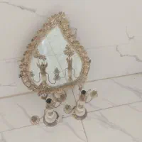 آینه شمدان قدیمی پایه سنگ مرمر کلکسیونی