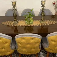 میز ناهارخوری ۸ نفره|میز و صندلی غذاخوری|مشکیندشت, |دیوار