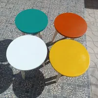 میز گرد یا گل میز چوبی