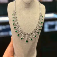 سرویس نقره طرح سنگ زمرد