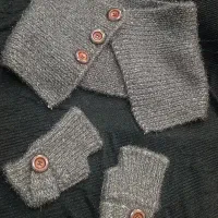 شال بافت و دستکش ست، بسیارشیک