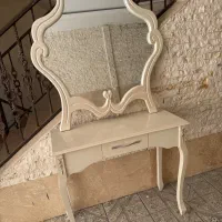 آینه و کنسول سفید|بوفه، ویترین، کنسول|مشهد, هفت تیر (آب و برق)|دیوار