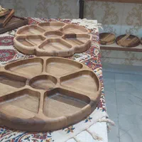 اردور خوری گل ، قلب ،دایره چوب گردو عمده و تک|ظروف سرو و پذیرایی|اصفهان, فرهنگیان|دیوار