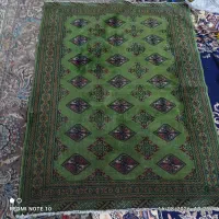 قالیچه دستبافت سبز طبیعی