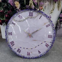 ساعت دیواری بنفش کد ۷۶|ساعت دیواری و تزئینی|تهران, شمس‌آباد|دیوار