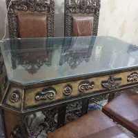 میز نهار خوری فرفورژه چهار نفره سنگین