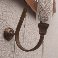 چراغ دیواری برنجی|لوستر و چراغ آویز|پردیس, فاز ۲|دیوار