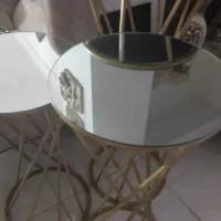 میز کنار سالنی و مراسم بوفه چوبی و قلیان برنزی|مبلمان خانگی و میز عسلی|ارومیه, |دیوار