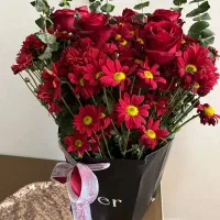 دسته گل طبیعی رز