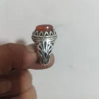 انگشتر نقره ،کار دست ، دانه عقیق قدیمی.. ‌
