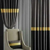 پرده زربافت طرح‌دار وارداتی کیش