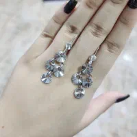 گوشواره تمام تراش نقره اصل|بدلیجات|کرمانشاه, |دیوار