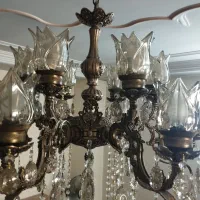 لوستر برنز ۶ شاخه دوبل