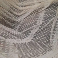 پرده تور رنگ شیری روشن