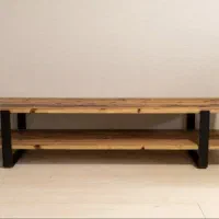 میز تلویزیون صنعتی ترکیب چوب روس و فلز