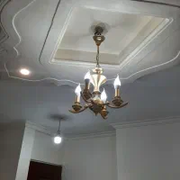 لوستر ۴ شاخه آبکاری طلا|لوستر و چراغ آویز|اهواز, کوی باهنر|دیوار