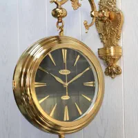 ساعت دیواری دوطرفه فلزی فوق العاده زیبا
