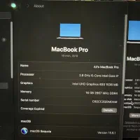 mac book pro 2019 touchbar 16 inch corei7/ram 16|رایانه همراه|مشهد, دانشجو|دیوار