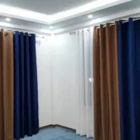 دو دست پرده کتان به فروش میرسد