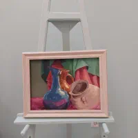 تابلو رنگ روغن بهمراه قاب