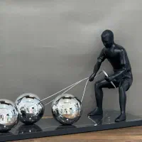 مجسمه دکوری کشنده هاردمن مشکی نقره ای