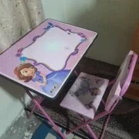 میزتحریرتاشو باکس دار همراه صندلی تاشو دخترانه