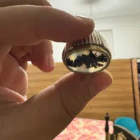 انگشترشجرطرح مارمولک مصورخاص فوق کلکسیونی دست ساز