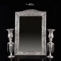 آینه و شمعدان نقره و نقره دست دو و نقره مستعمل