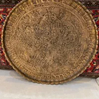 سینی برنجی عتیقه قدیمی|کلکسیون اشیاء عتیقه|یاسوج, |دیوار