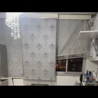 پرد زبرا دو تایی طرح پرده زیر ساده و رویی طرح دار