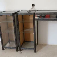 میز کار آلومینیومی دوتکه نقره ای