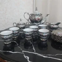 سرویس چایخوری عصرانه خوری نقره ای لیلی مجنون