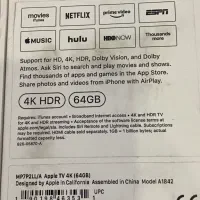 Apple tv 4k 64gig|صوتی و تصویری|مشهد, آزادشهر|دیوار