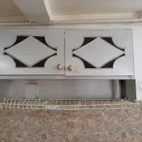 کابینت دو درب آلمینیومی با جای ظرف