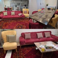 مبل راحتی  ۸ نفره  به همراه میز ناهارخوری ۸ نفره