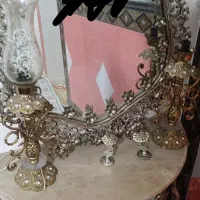 آیینه و شمعدان برنز