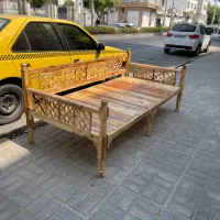 تخت سنتی چوب روس و ایرانی|مبلمان خانگی و میز عسلی|بوشهر, |دیوار