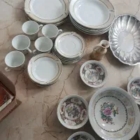 لوازم کاسه فنجان گل پنبه بشقاب