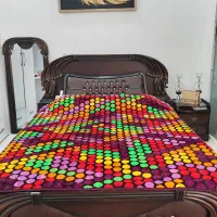 تخت دو نفره (چوب)|تخت و سرویس خواب|مشهد, میعاد (شهرک غرب)|دیوار